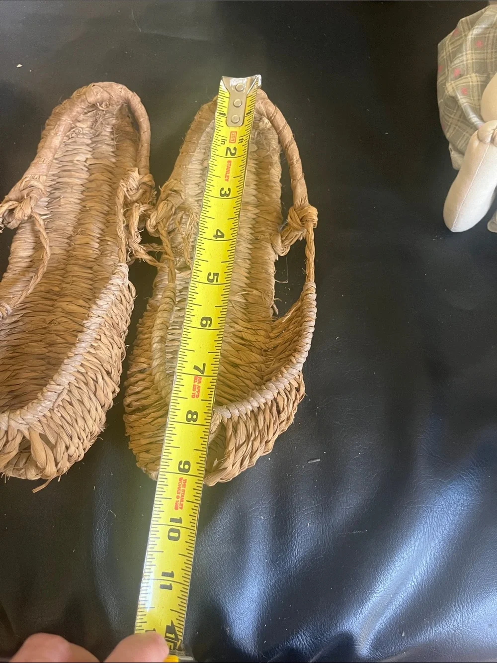 Vintage Handwoven Natural Straw Slingback Flats for Women